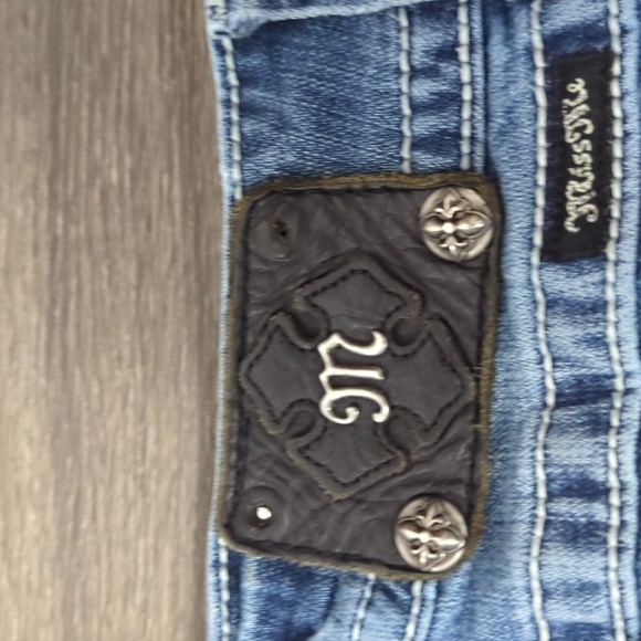 Miss Me Cross Light Wash Boot Cut Jeans - Picture 5 of 8